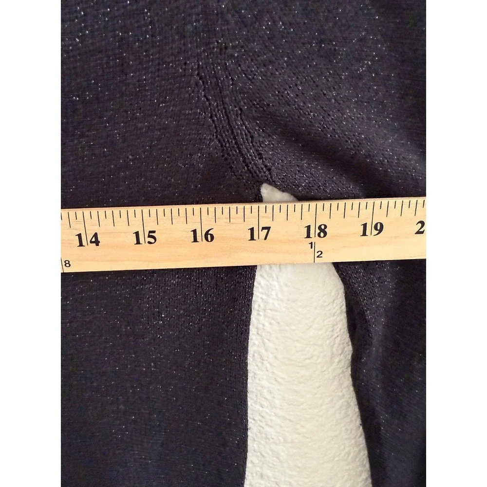Urban Outfitters Black Metallic Shimmer Cropped Cardigan Single Button Size M